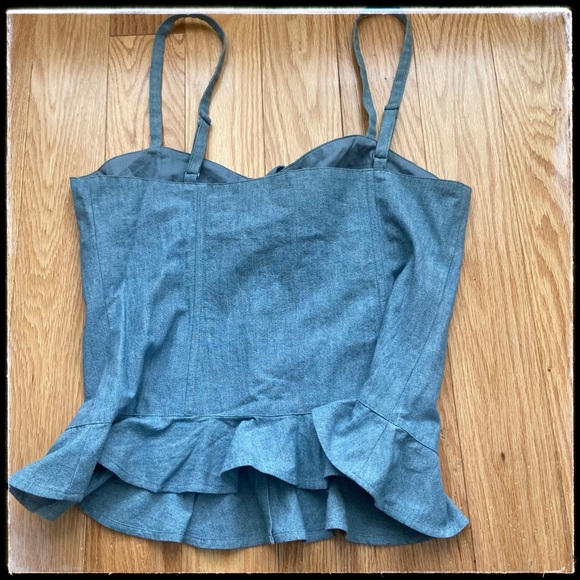 🌞3 FOR $40🌞NWT Denim Style Bustier - Picture 2 of 5